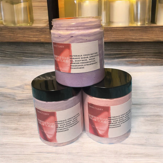 Whipped soap sugar scrub